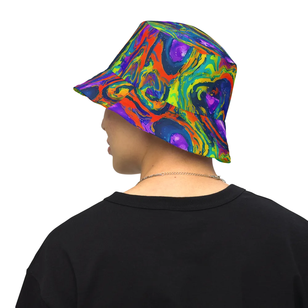 Infinite Color on Reversible Bucket Hat — Back Inside