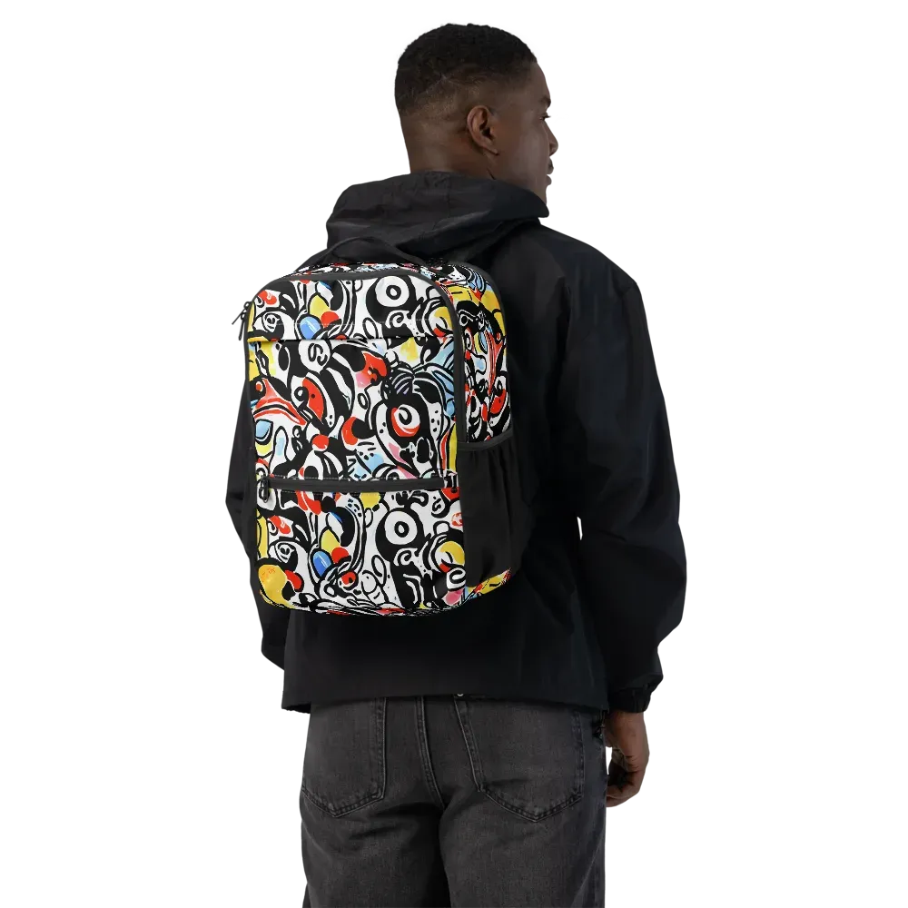 Electric Doodle on Utility Backpack — Back