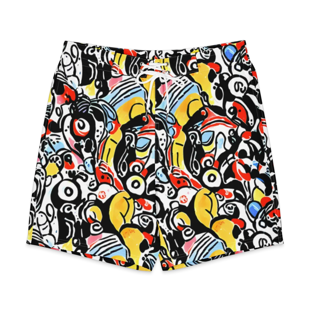 Electric Doodle on Men's Board Shorts — Front