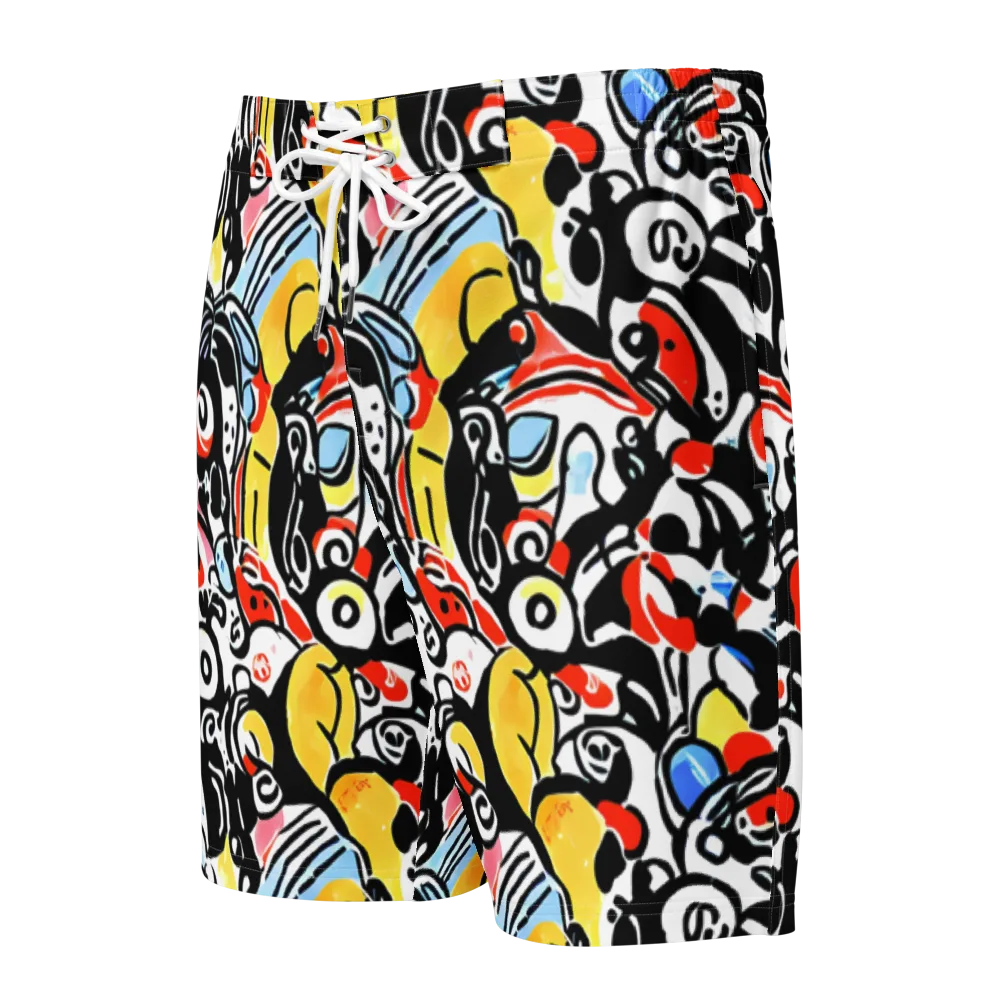 Electric Doodle on Men's Board Shorts — Front