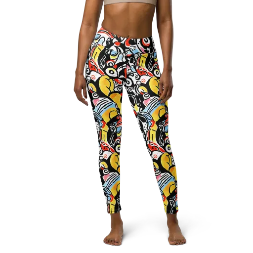 Electric Doodle on a Yoga Leggings