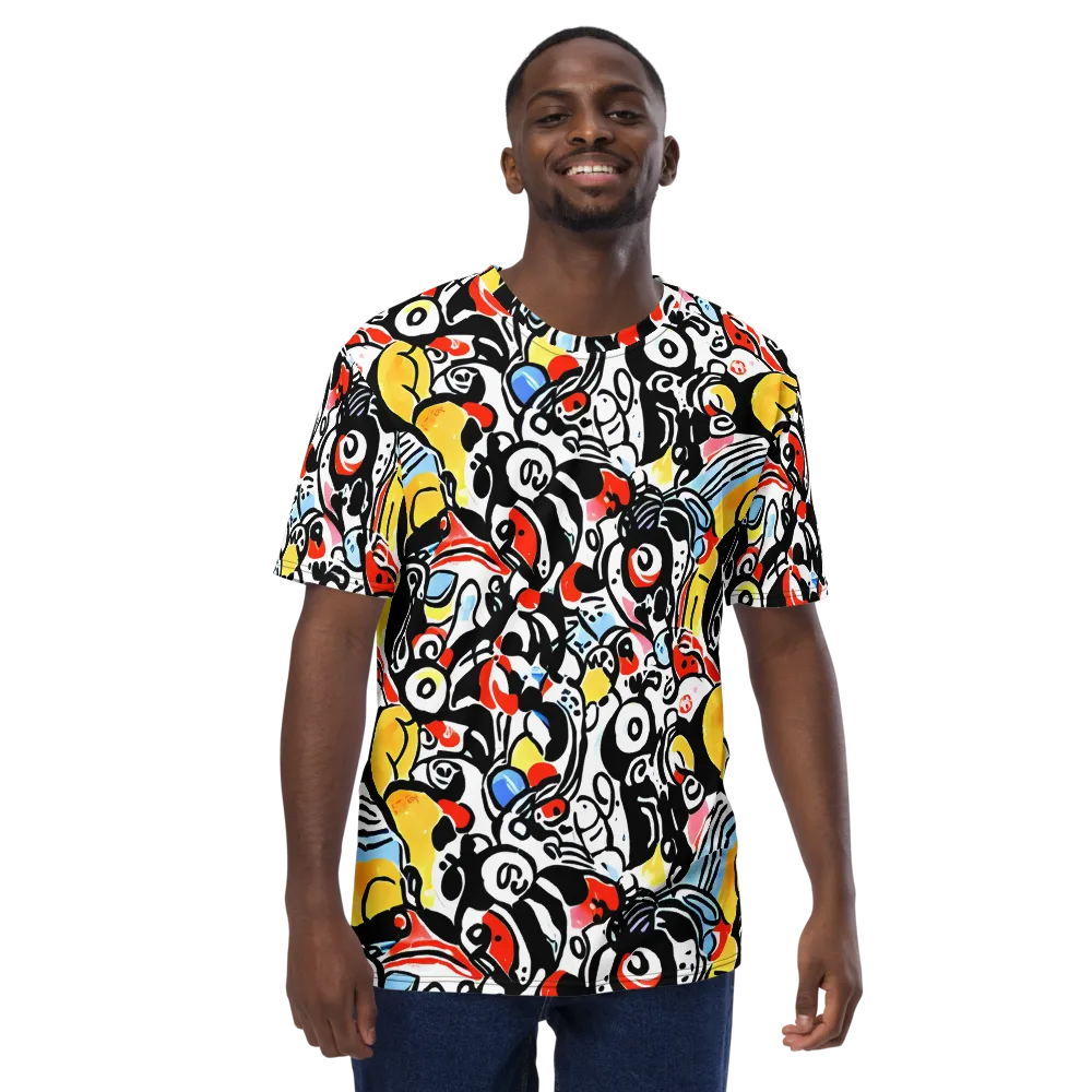 Electric Doodle on Men's Crew Neck T-Shirt — Front