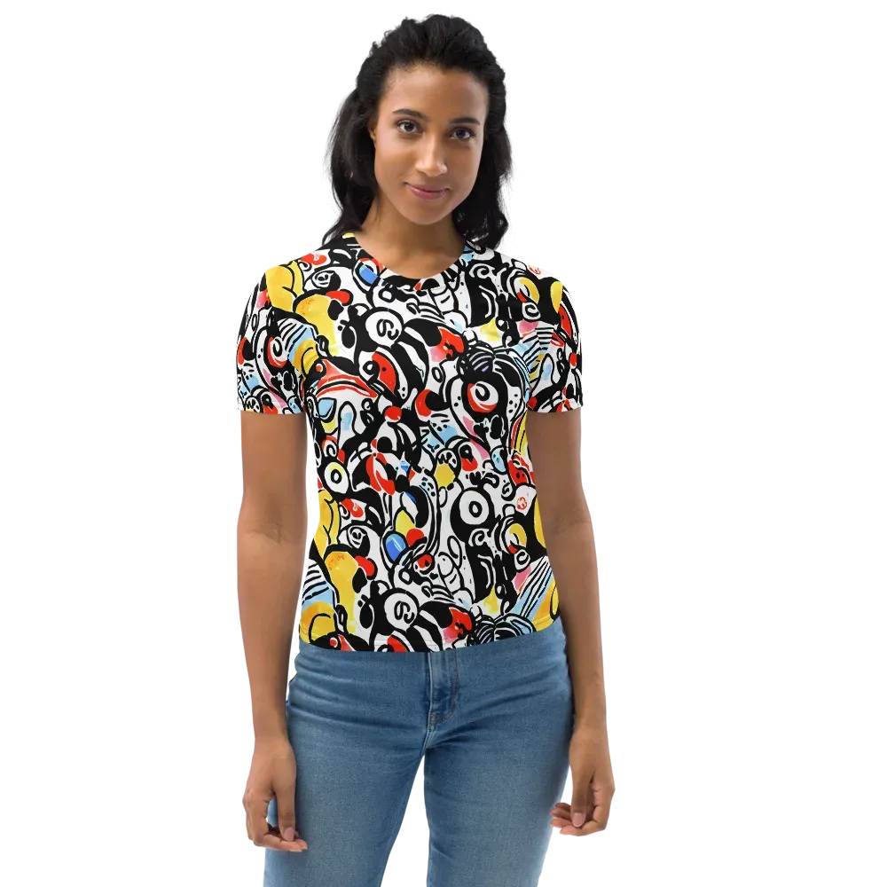 Electric Doodle on Women's Crew Neck T-Shirt — Front