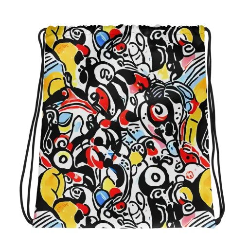 Electric Doodle on a Drawstring Bag