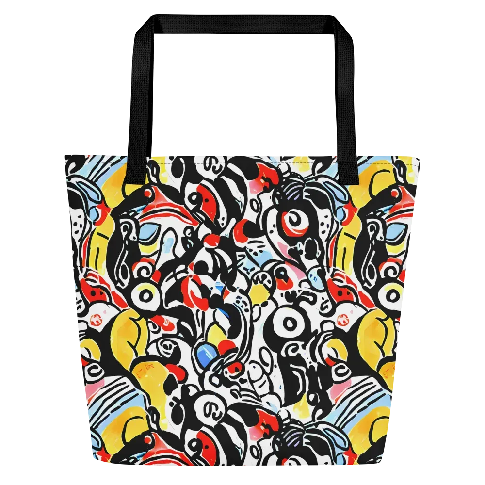 Electric Doodle on Large Tote Bag W/ Pocket — Front