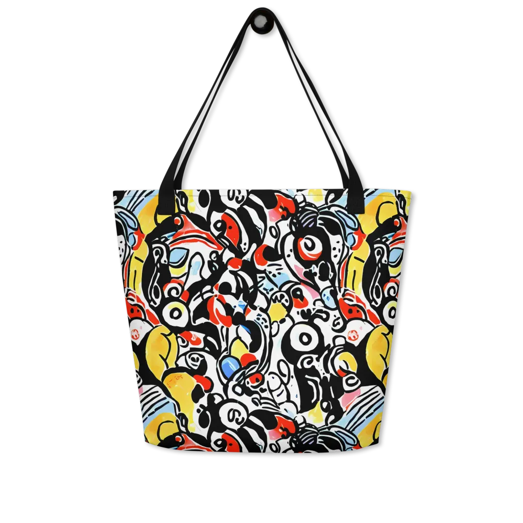 Electric Doodle on Large Tote Bag W/ Pocket — Front