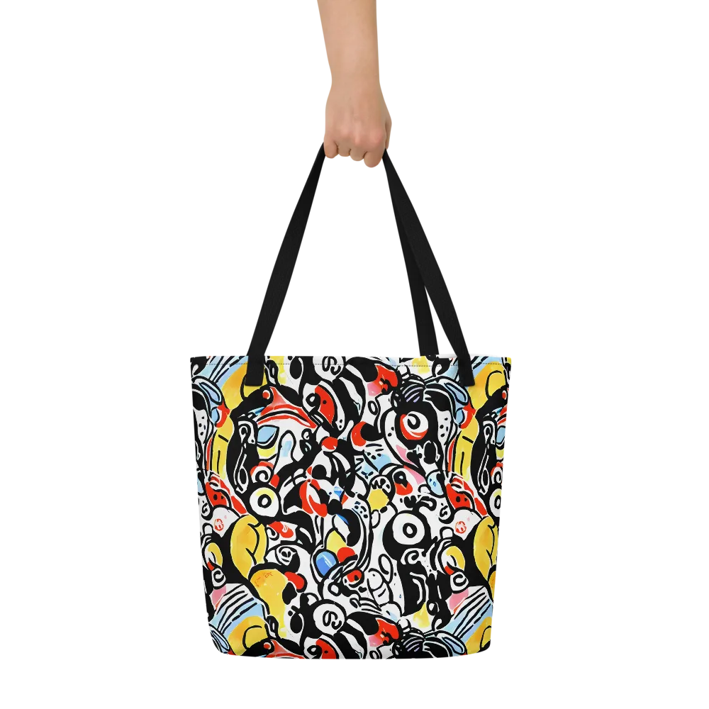 Electric Doodle on Large Tote Bag W/ Pocket — Front