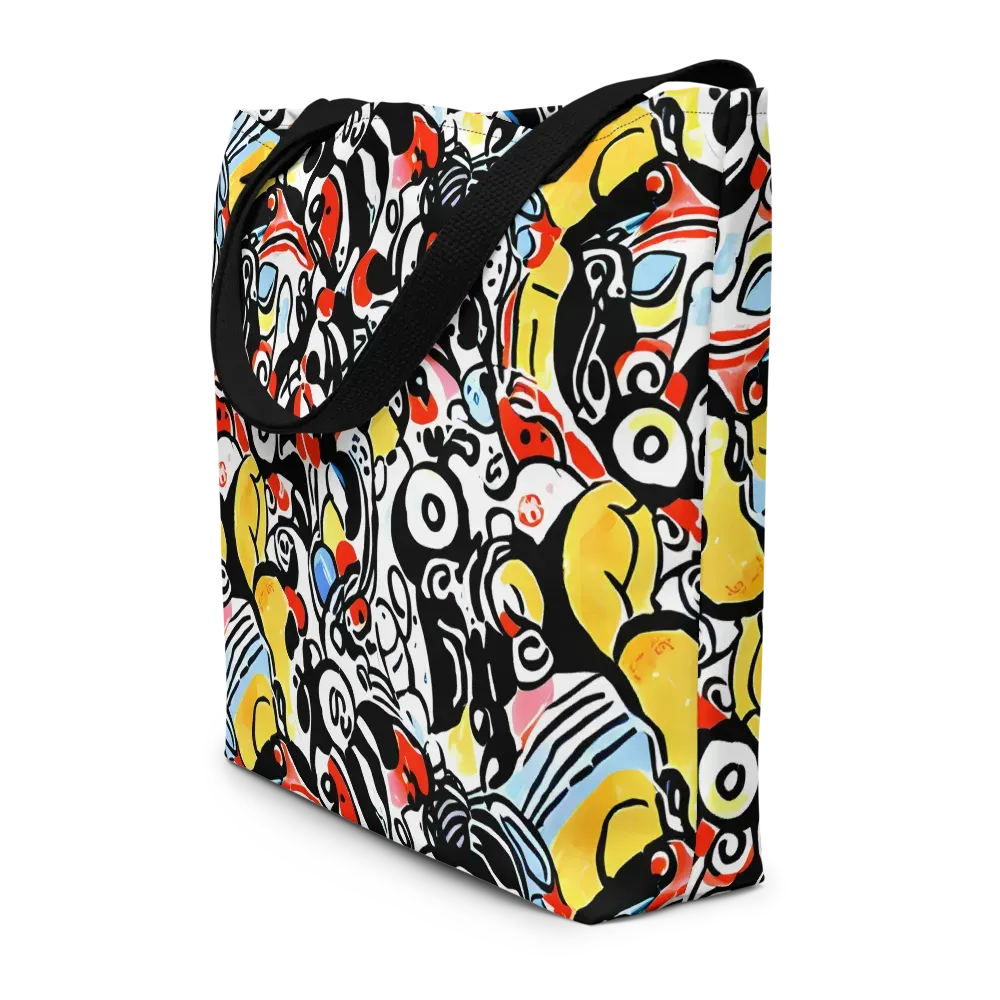 Electric Doodle on Large Tote Bag W/ Pocket — Front
