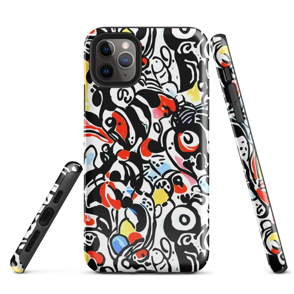 Electric Doodle on Tough Case for iPhone® — Front