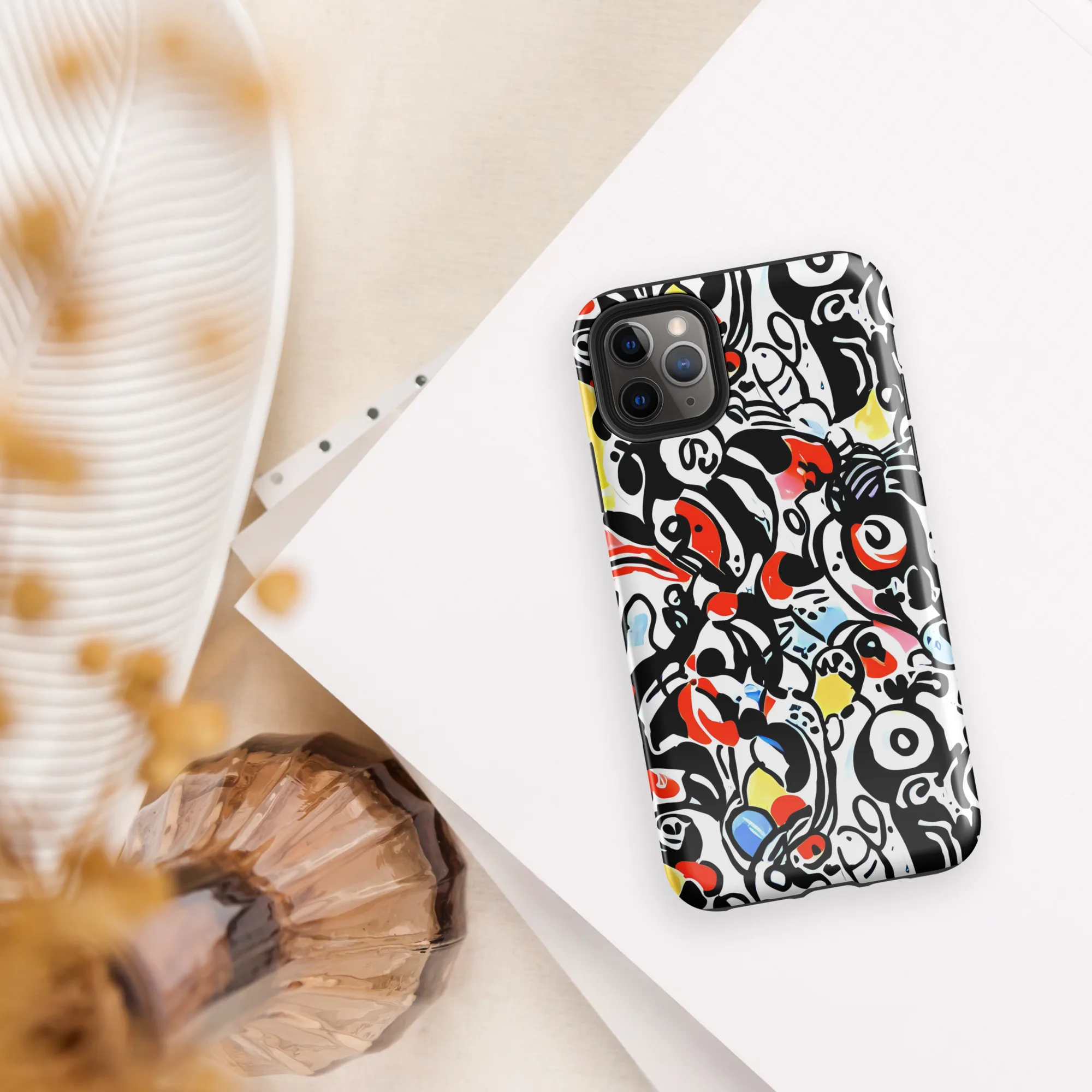 Electric Doodle on Tough Case for iPhone® — Front