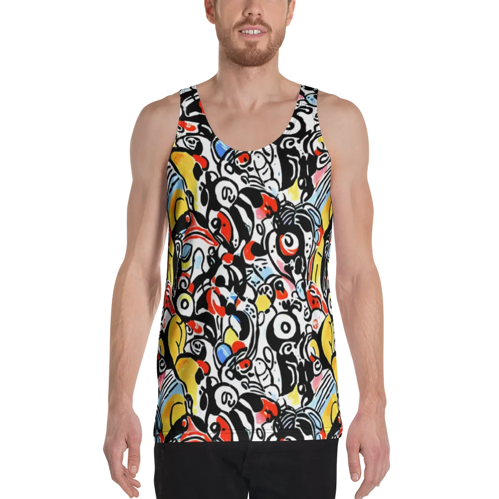 Electric Doodle on Men's Tank Top — Front