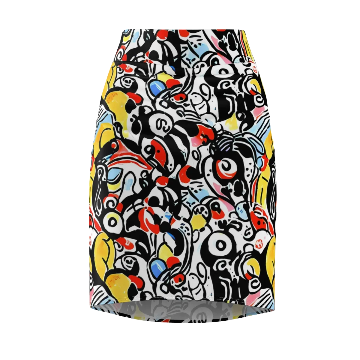 Electric Doodle on Pencil Skirt — Front