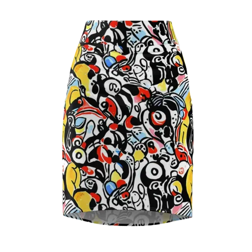 Electric Doodle on a Pencil Skirt