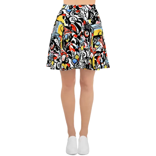 Electric Doodle on a Skater Skirt