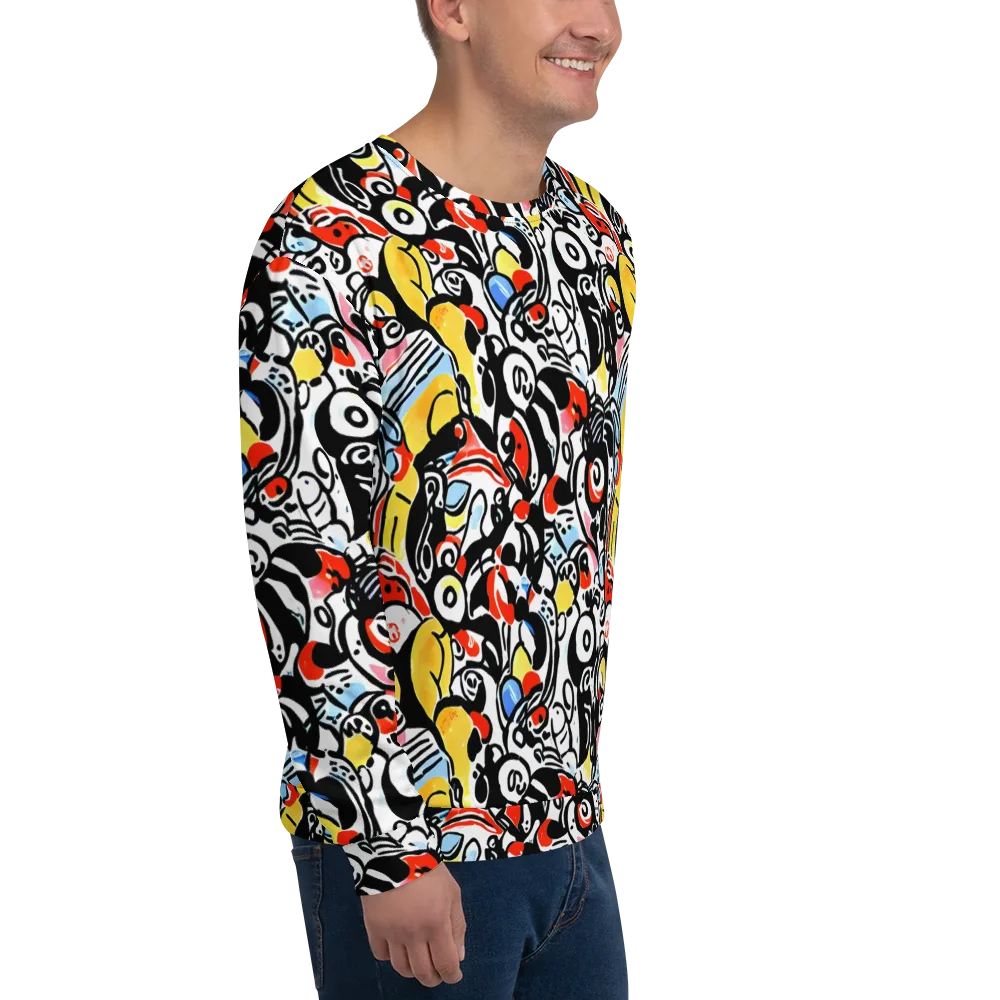 Electric Doodle on Sweatshirt — Right Front
