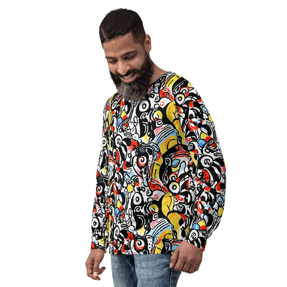 Electric Doodle on Sweatshirt — Left Front