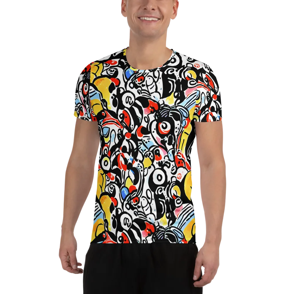 Electric Doodle on Men's Athletic T-Shirt — Front