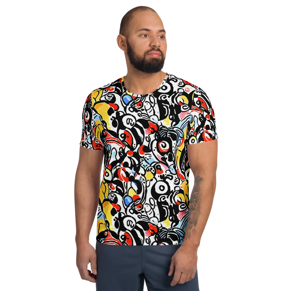 Electric Doodle on Men's Athletic T-Shirt — Front