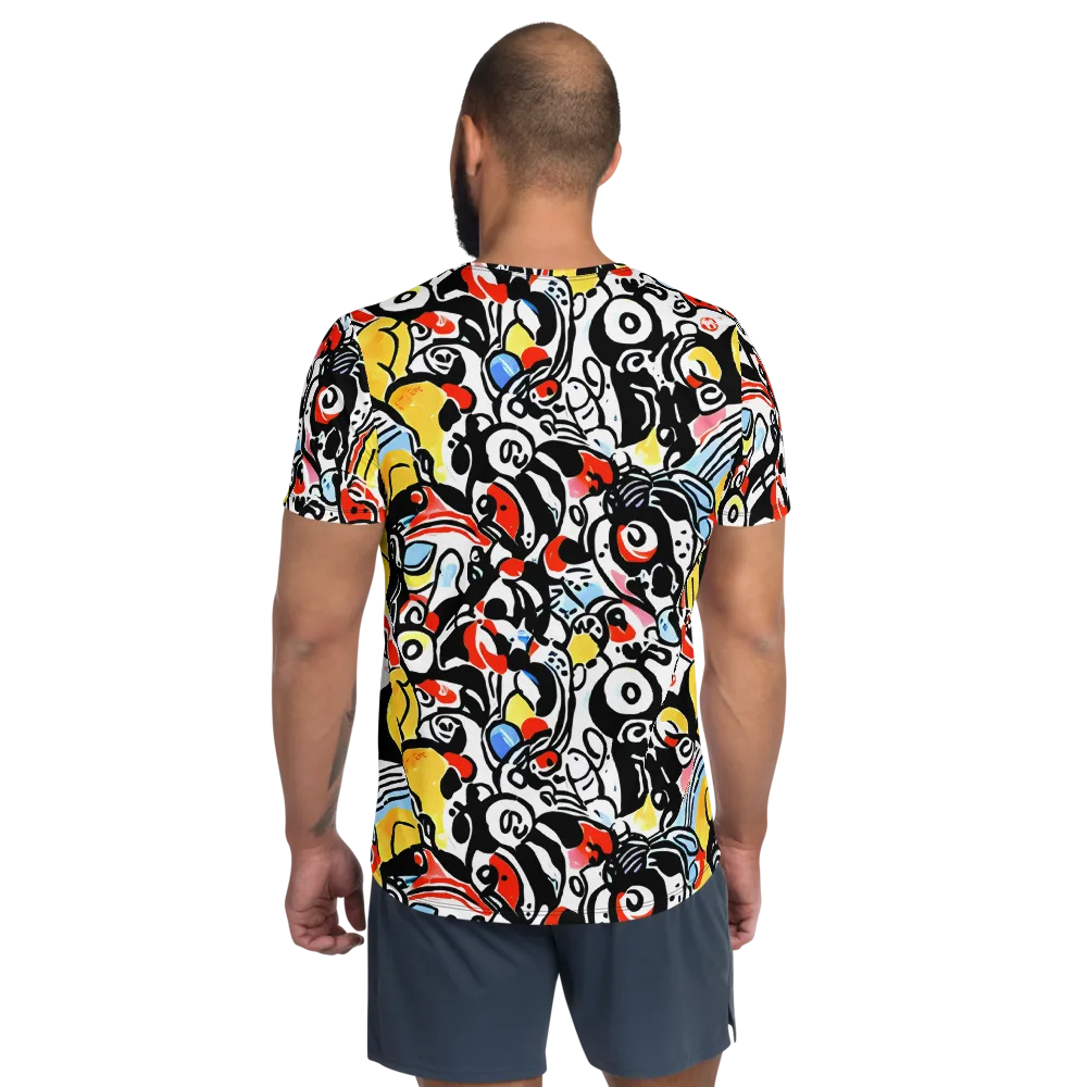 Electric Doodle on Men's Athletic T-Shirt — Back
