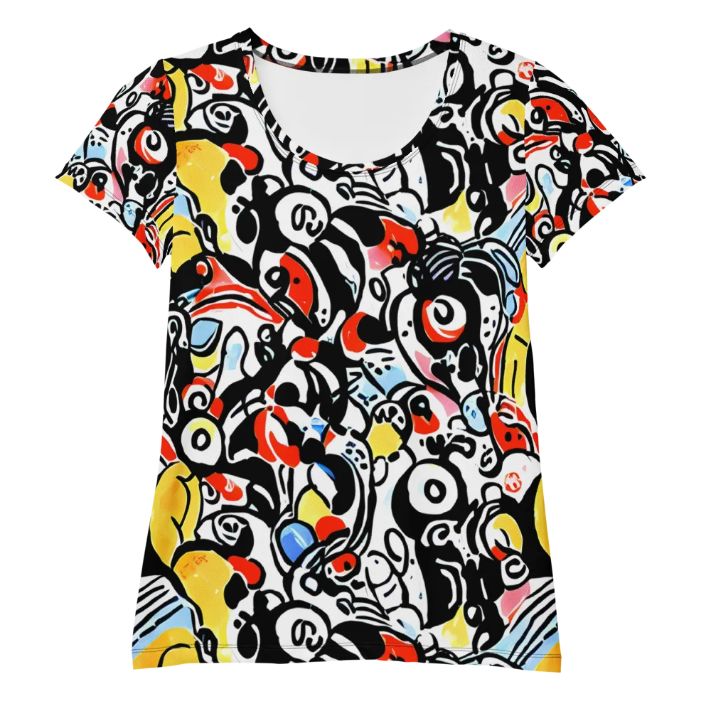 Electric Doodle on Women's Athletic T-Shirt — Front