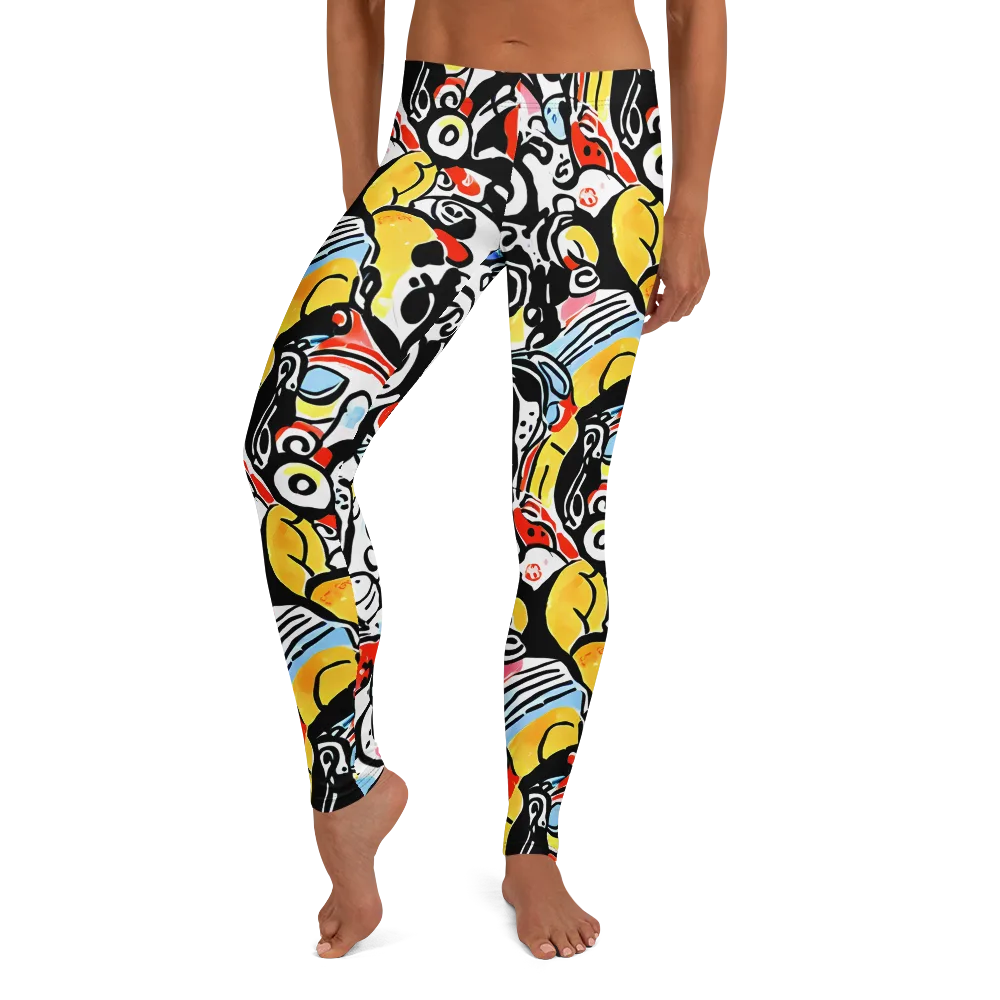 Electric Doodle on Leggings — Front