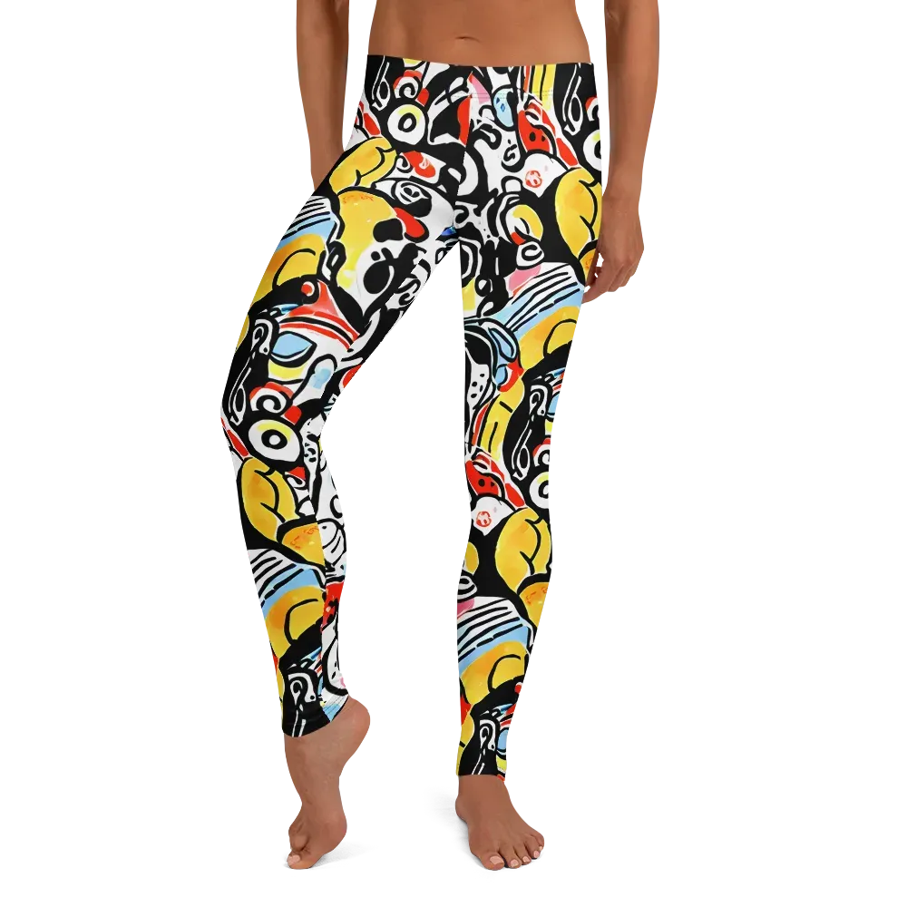 Electric Doodle on Leggings — Front