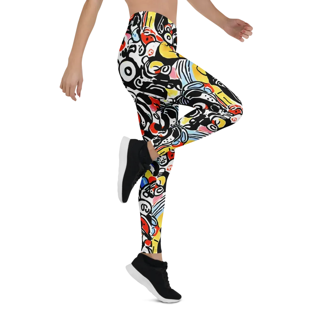 Electric Doodle on Leggings — Right