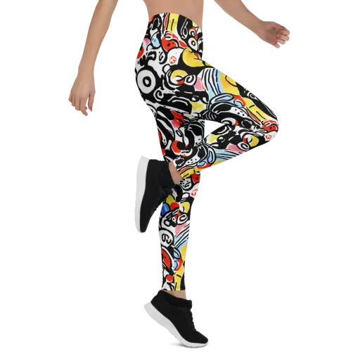 Electric Doodle on a Leggings