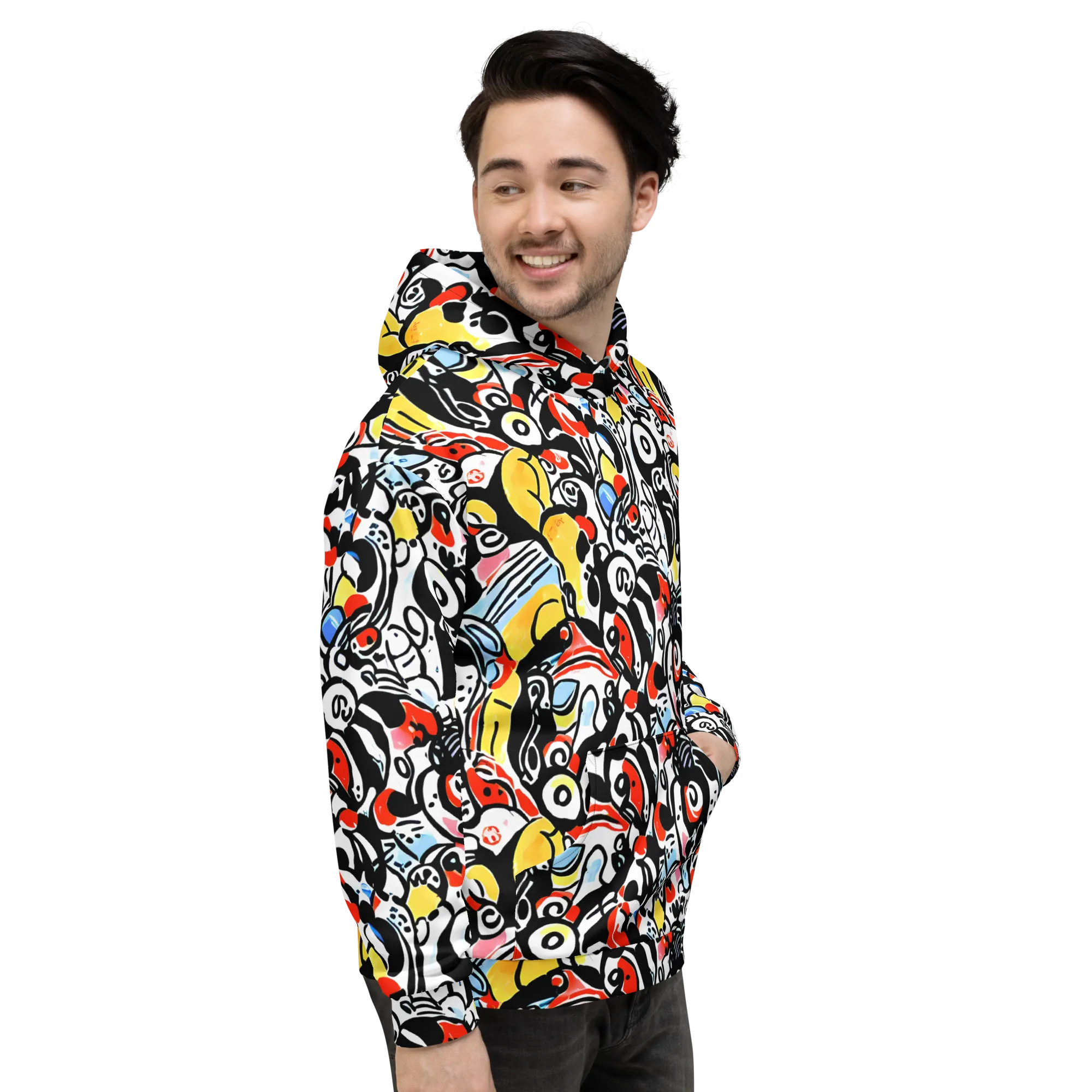 Electric Doodle on Hoodie — Right