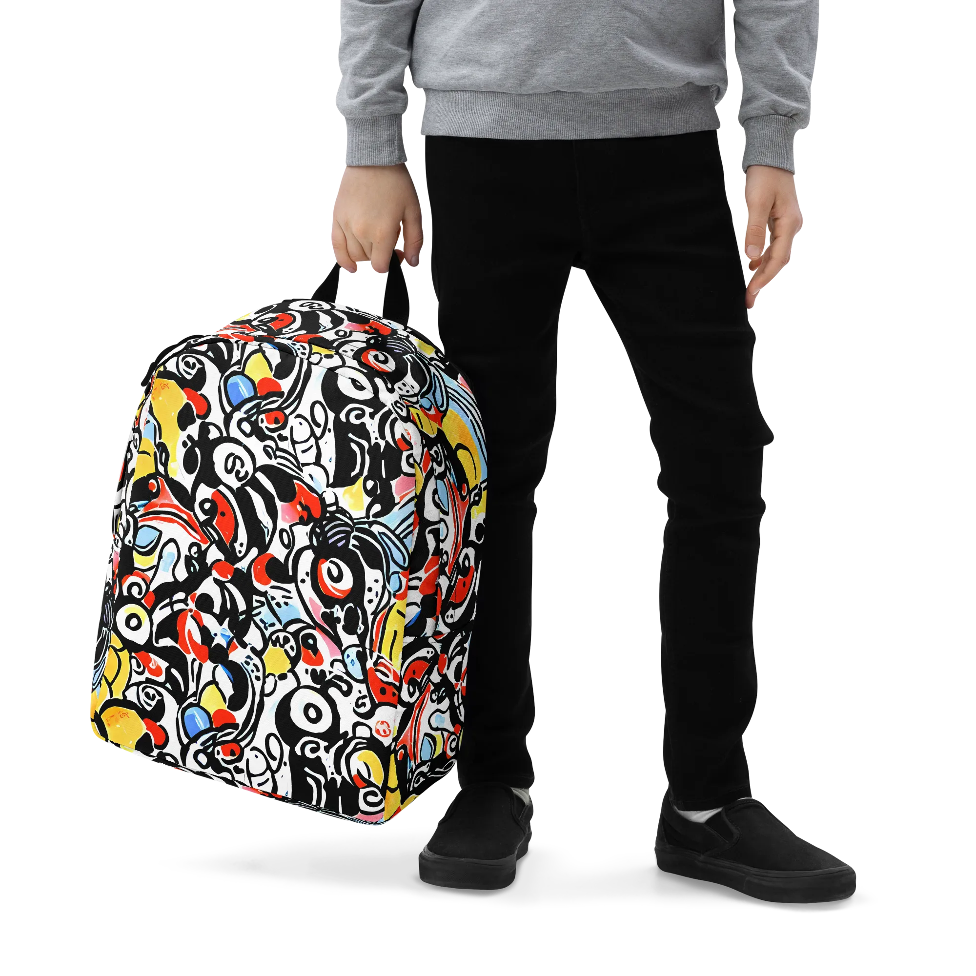 Electric Doodle on Minimalist Backpack — Zoomed-in