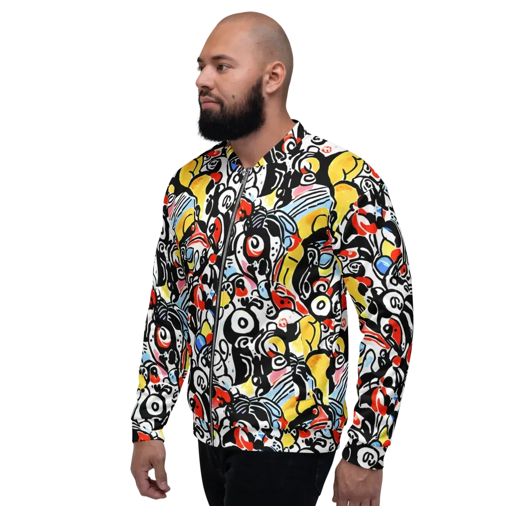 Electric Doodle on Bomber Jacket — Left