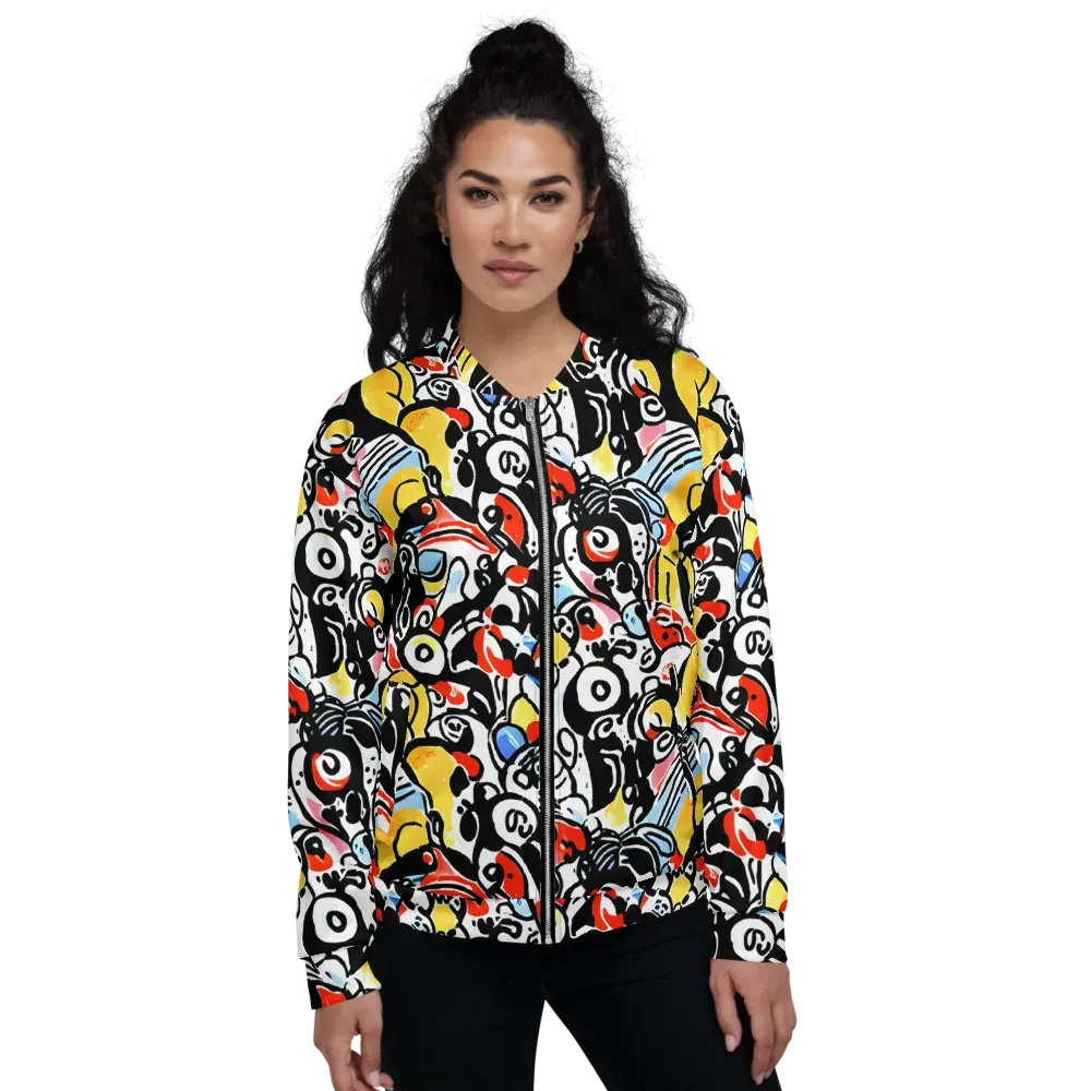 Electric Doodle on Bomber Jacket — Front