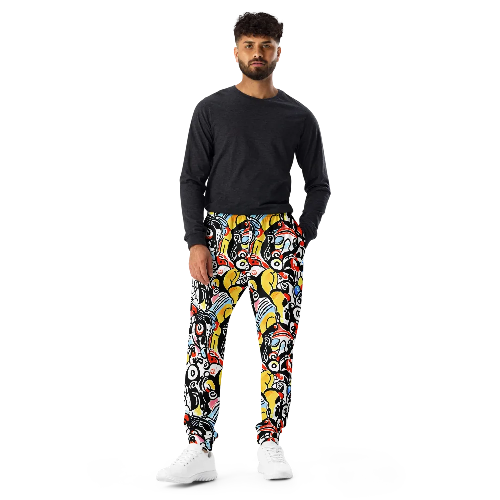 Electric Doodle on Men's Joggers — Front