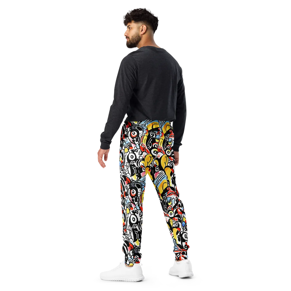 Electric Doodle on Men's Joggers — Back