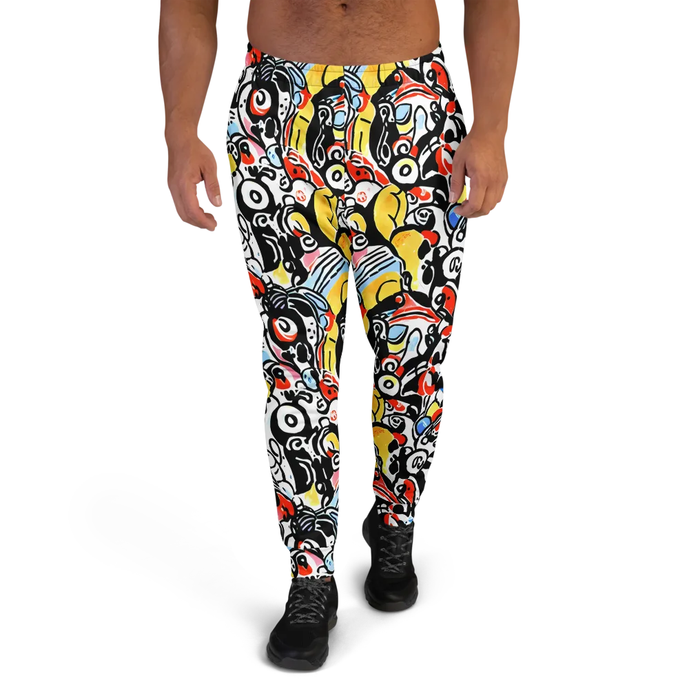 Electric Doodle on Men's Joggers — Front