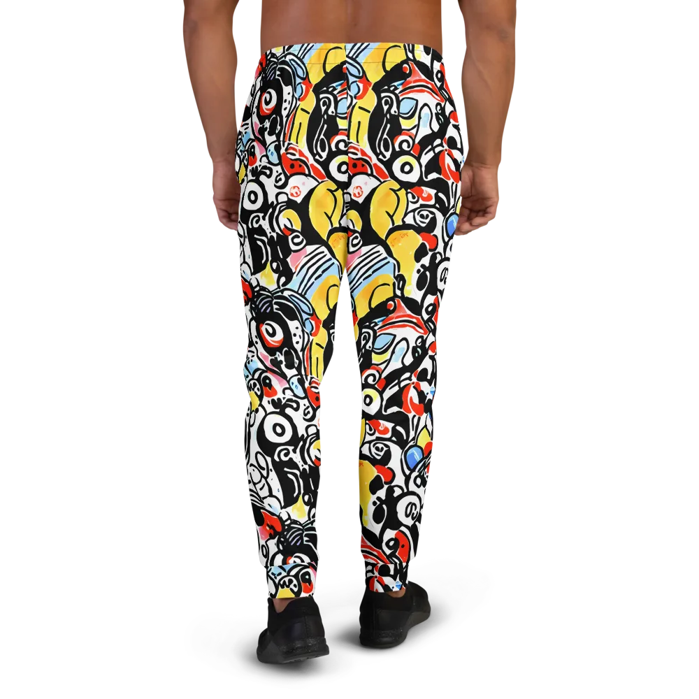 Electric Doodle on Men's Joggers — Back