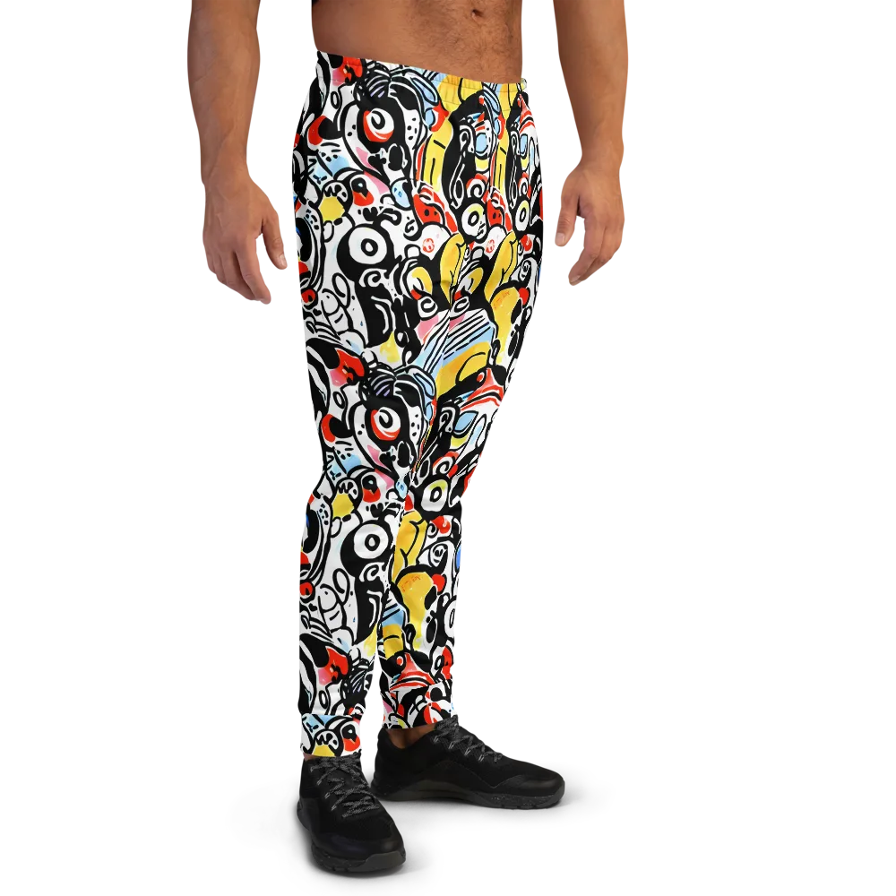 Electric Doodle on Men's Joggers — Right