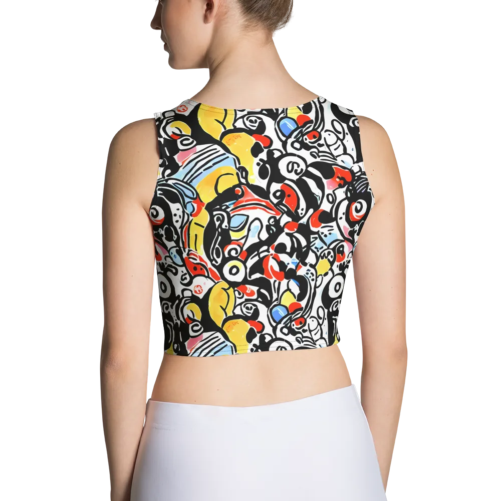 Electric Doodle on Crop Top — Back