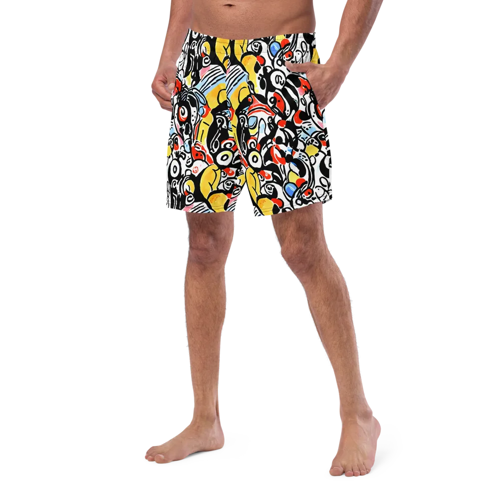 Electric Doodle on Swim Trunks — Left Front