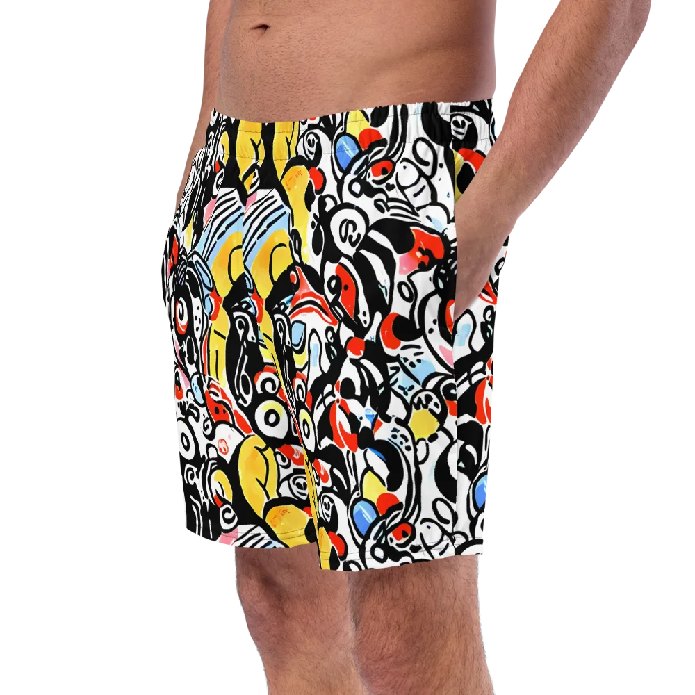Electric Doodle on Swim Trunks — Left Front