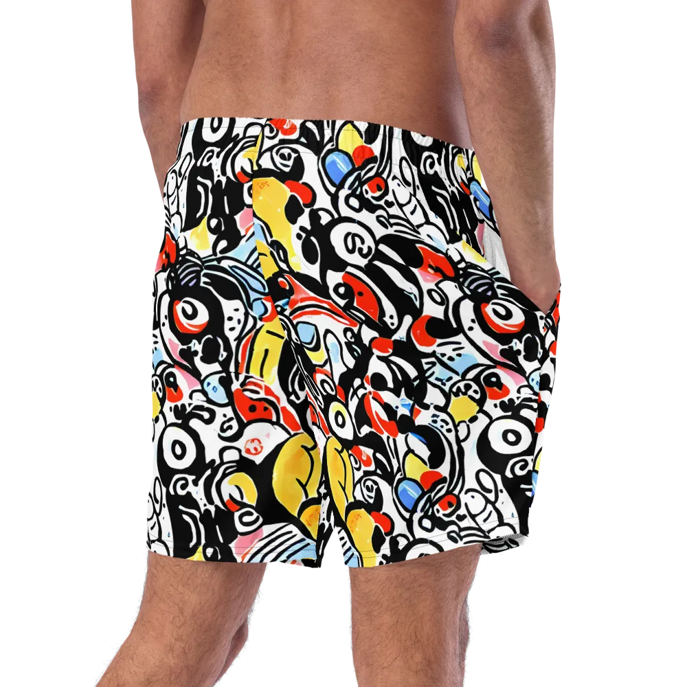 Electric Doodle on Swim Trunks — Right Back
