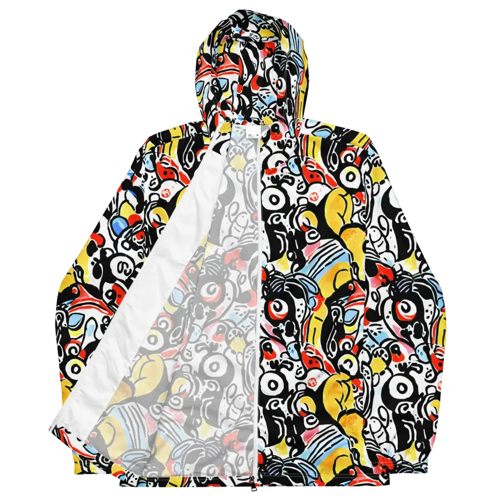 Electric Doodle on Men's Windbreaker — Front