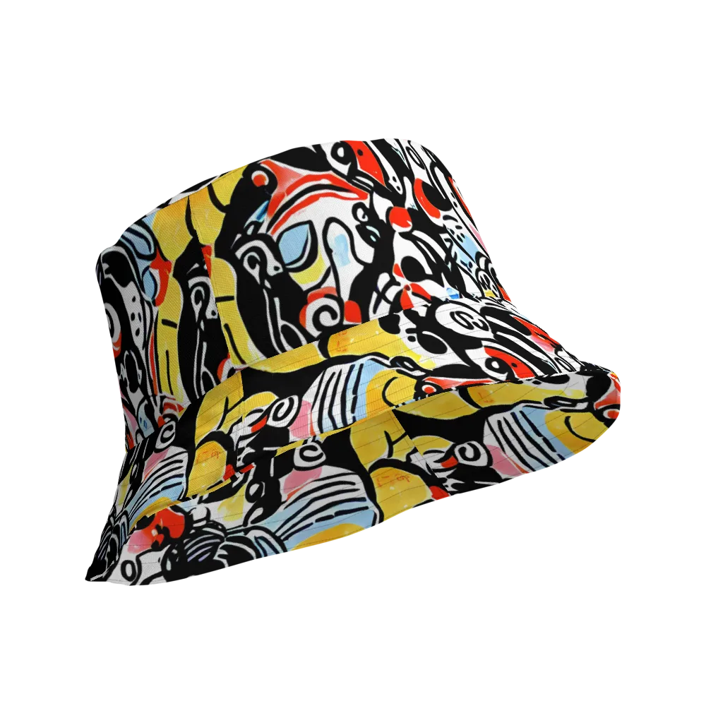 Electric Doodle on Reversible Bucket Hat — Product details Outside