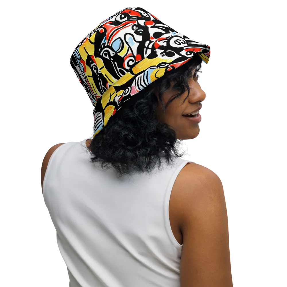 Electric Doodle on Reversible Bucket Hat — Right Outside
