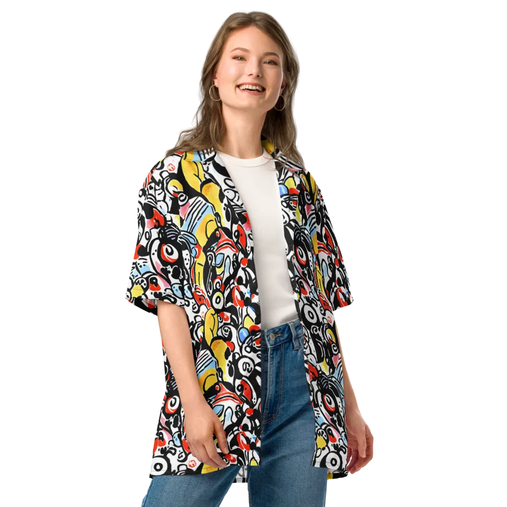Electric Doodle on Button Shirt — Front