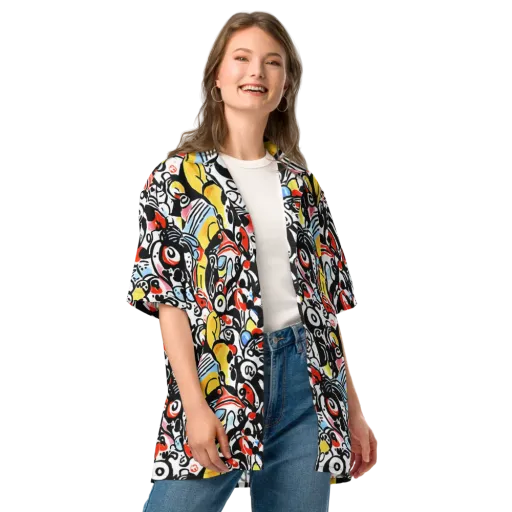 Electric Doodle on a Button Shirt