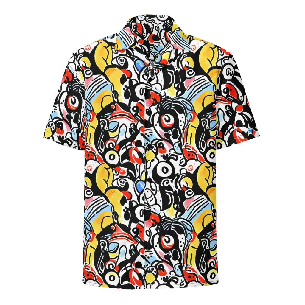 Electric Doodle on Button Shirt — Front