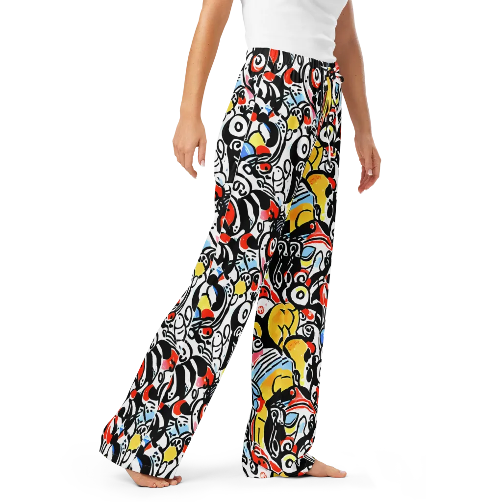 Electric Doodle on Women's Pajama Pants — Right Front