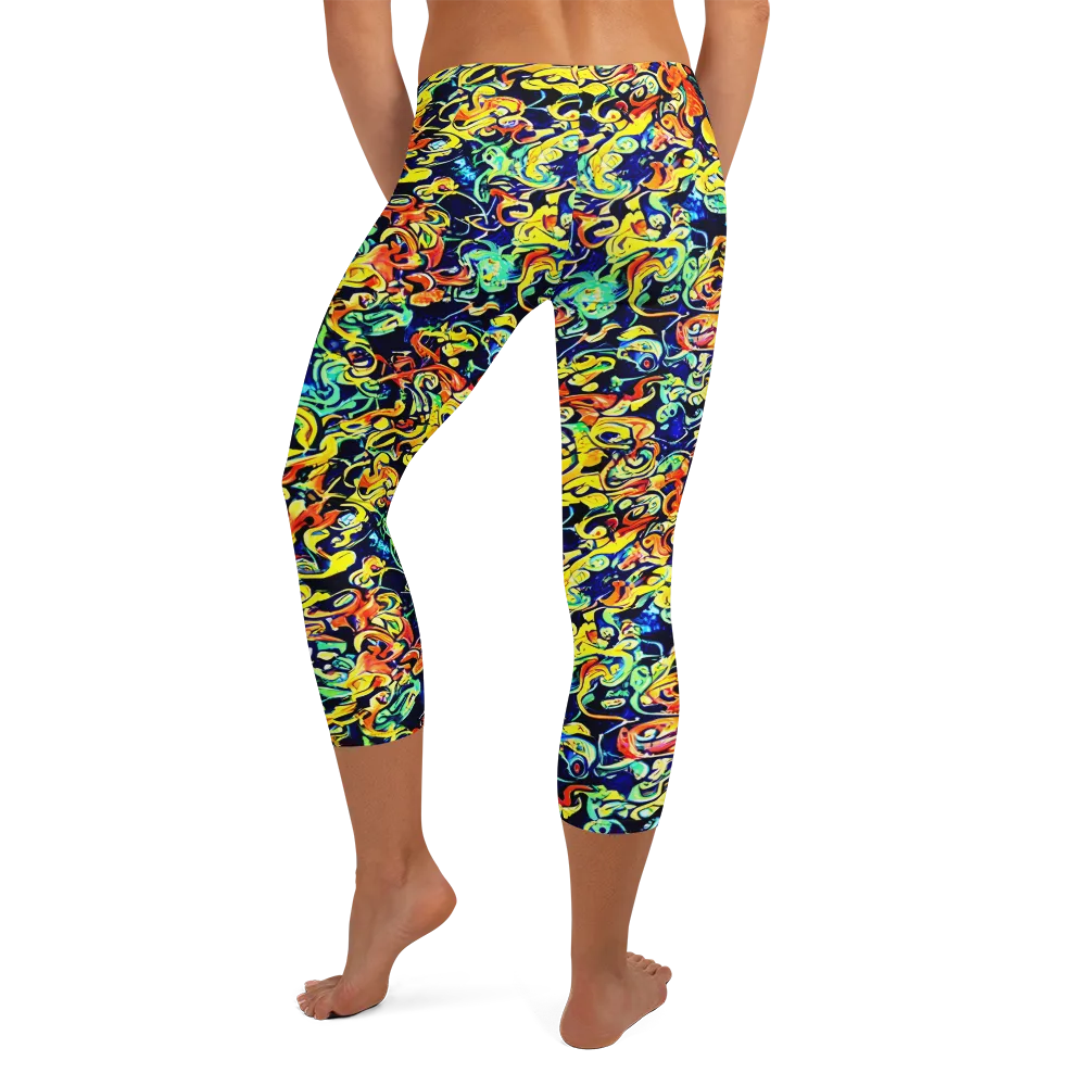 Lucid Tangle on Capri Leggings — Back