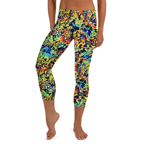 Lucid Tangle on a Capri Leggings